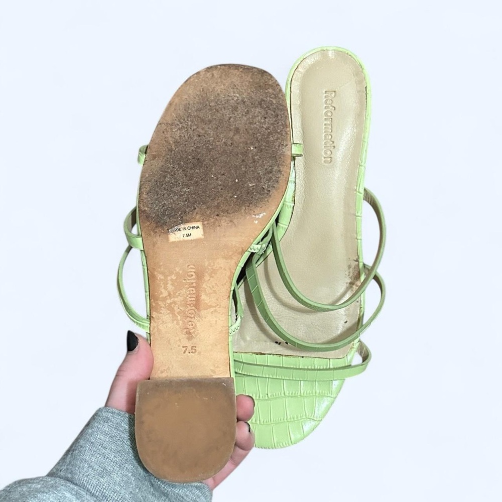 Reformation Green Strappy Women's Sandals - Picture 3 of 3
